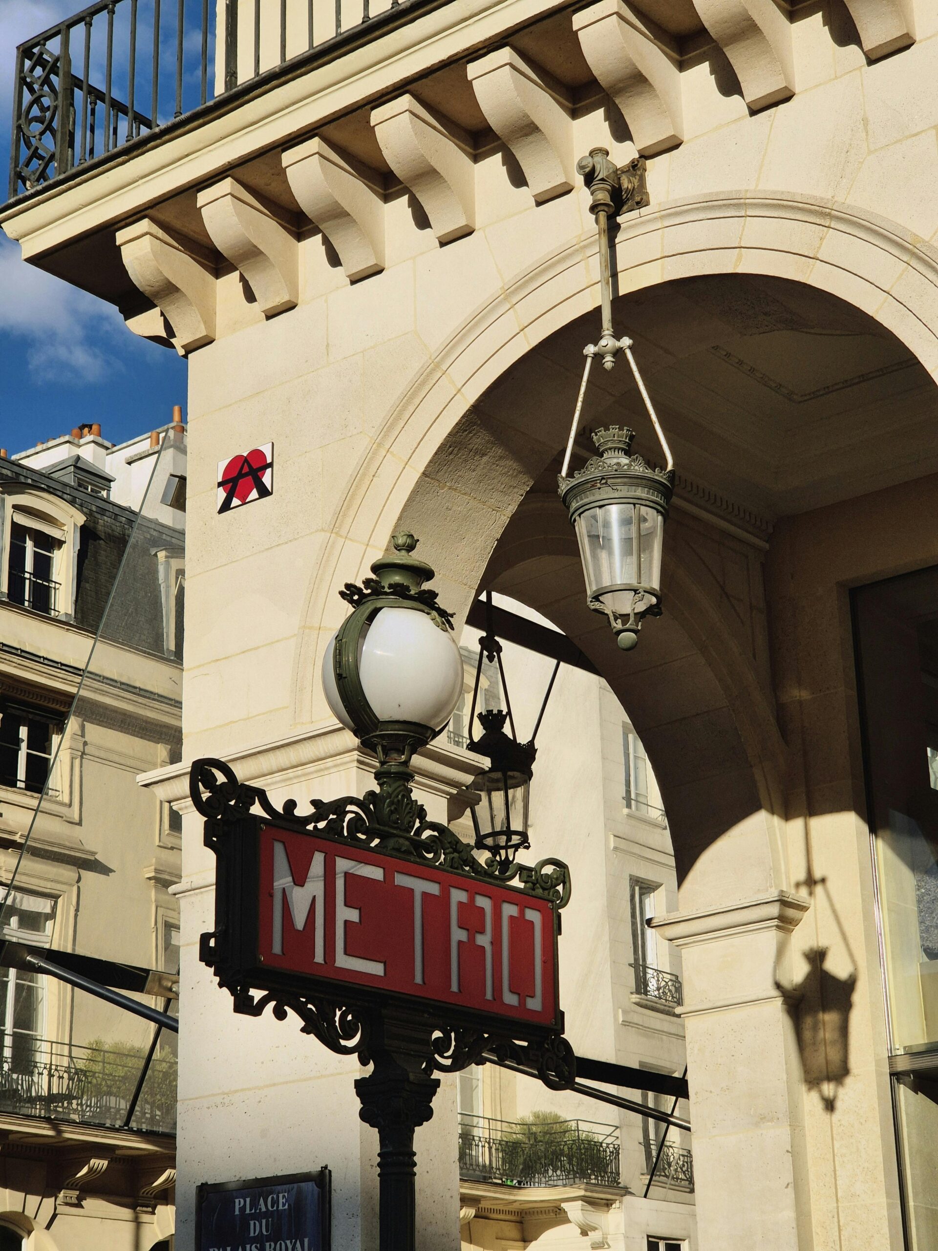 Paris Metro entrance with classic sign
